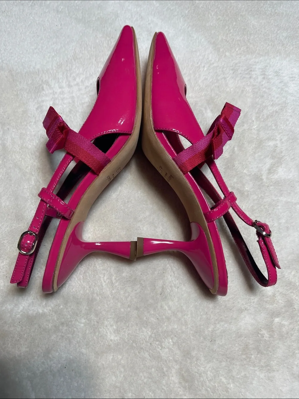kate Spade Hot Pink Patent Slingback Pumps Size 6.5